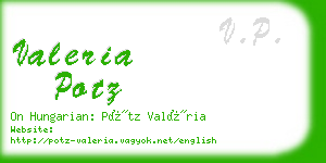 valeria potz business card